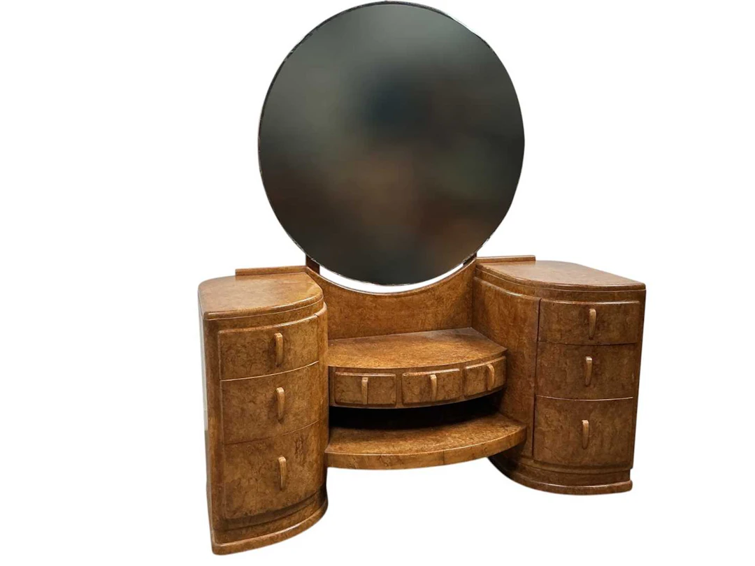 ART DECO WALNUT DRESSING TABLE CIRCA 1930s
