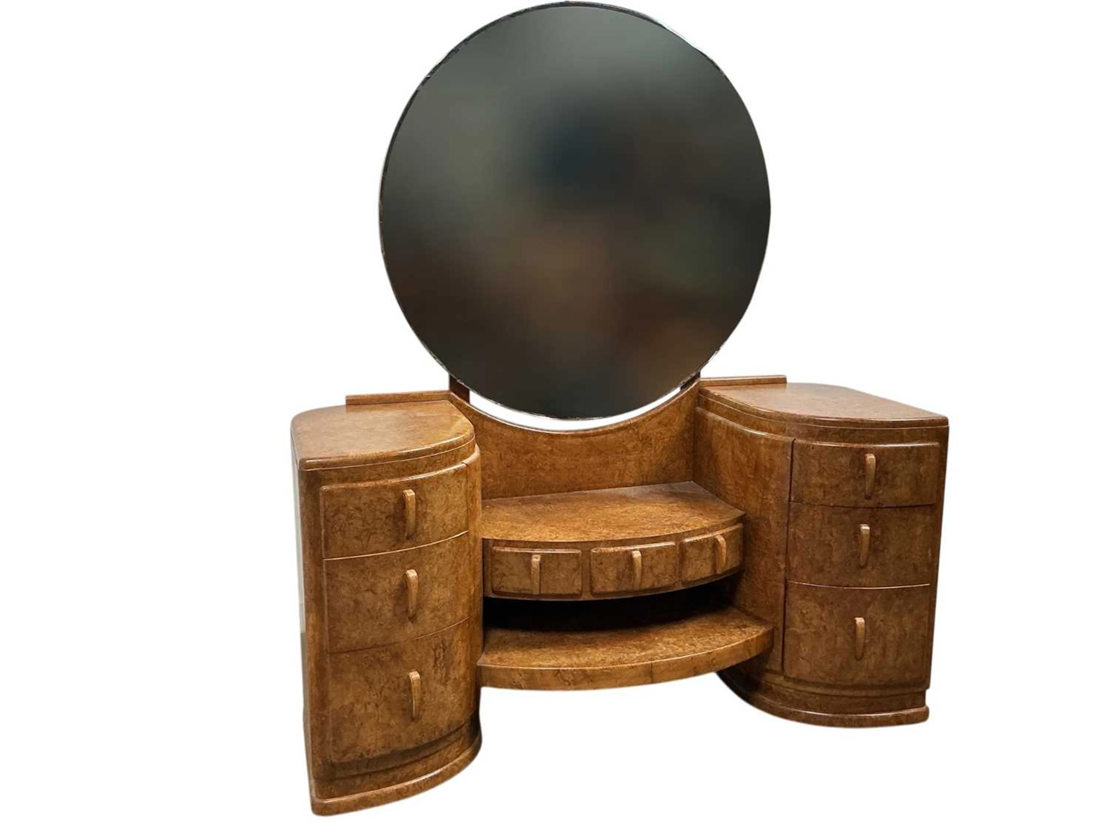 ART DECO WALNUT DRESSING TABLE CIRCA 1930s
