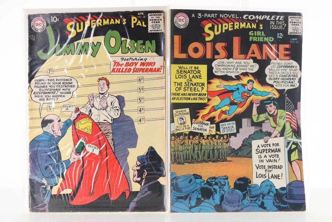 DC-SUPERMAN'S PAL JIMMY OLSEN, AND LOIS LANE SILVER AGE COMIC BOX