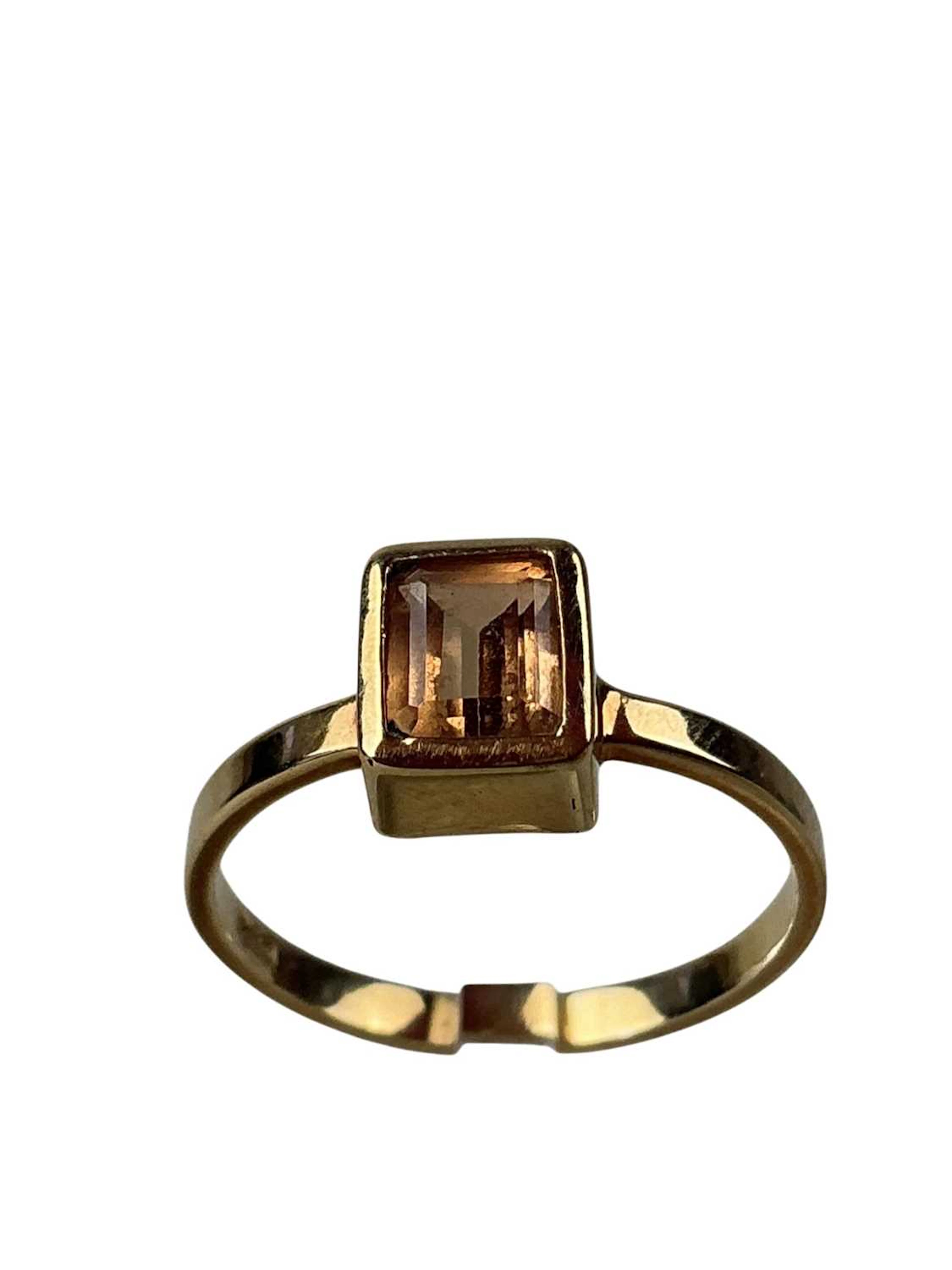 IMPERIAL TOPAZ RING, EARRINGS AND PENDANT LATE 20TH CENTURY