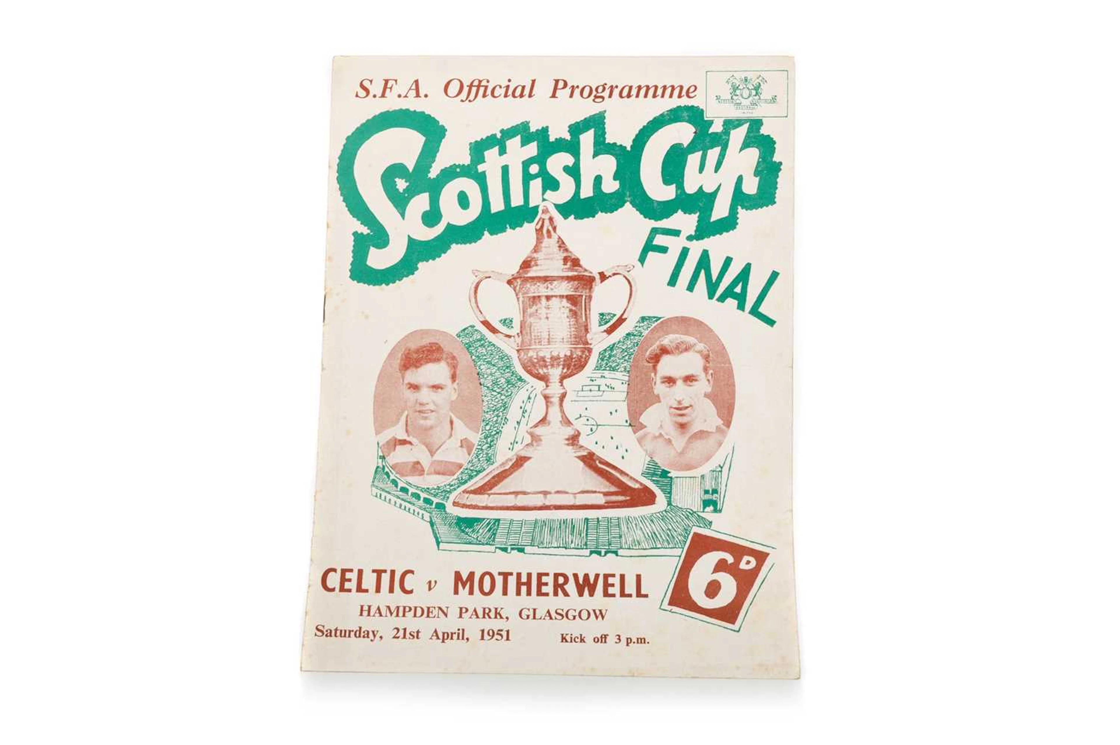 CELTIC F.C. V MOTHERWELL F.C. SCOTTISH CUP FINAL FOOTBALL PROGRAMME 1951