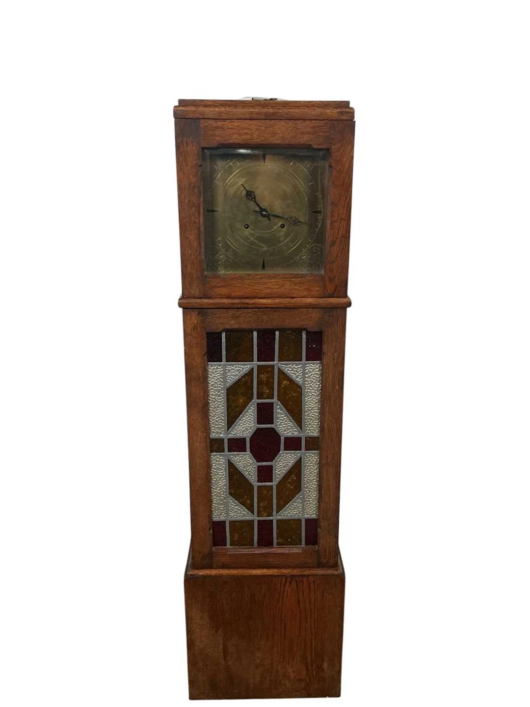 OAK GRANDMOTHER CLOCK EARLY 20TH CENTURY
