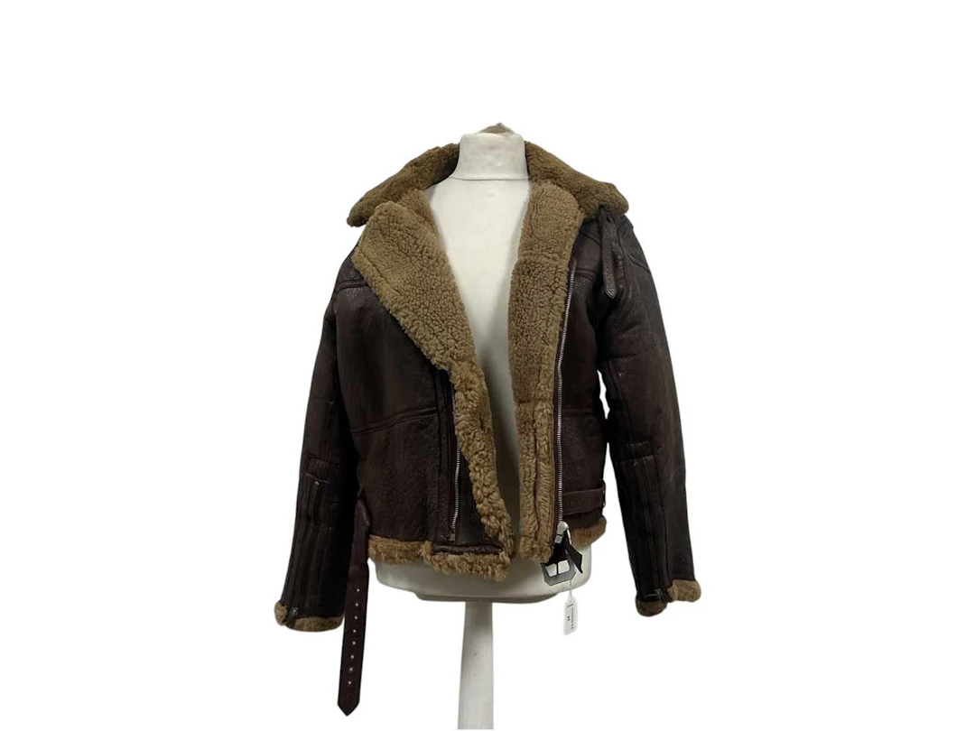 BROWN LEATHER FLYING JACKET MID/LATE 20TH CENTURY