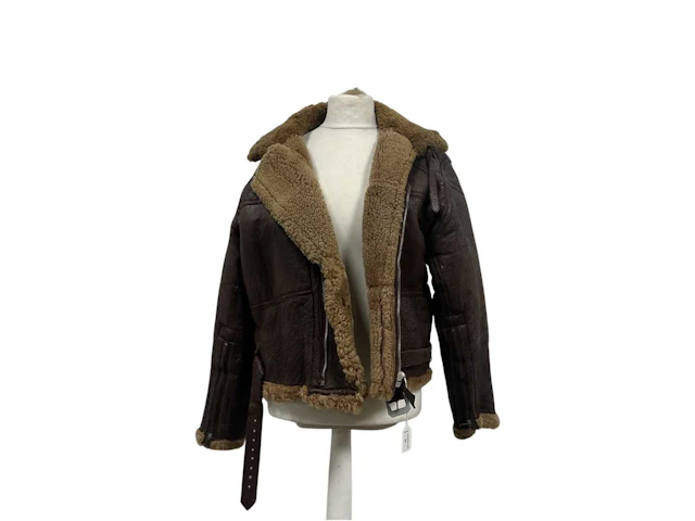BROWN LEATHER FLYING JACKET MID/LATE 20TH CENTURY