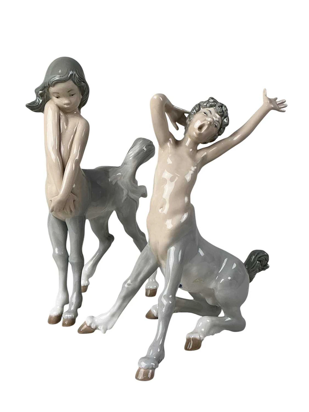 PAIR OF LLADRO FIGURES, LATE 20TH CENTURY AND OTHER CERAMICS