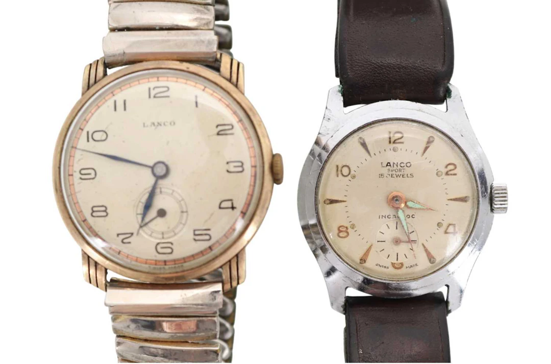 LANCO, TWO VINTAGE WRIST WATCHES MID 20TH CENTURY