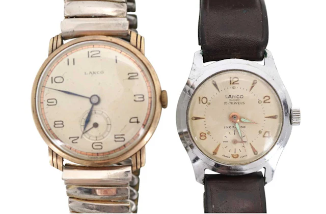 LANCO, TWO VINTAGE WRIST WATCHES MID 20TH CENTURY