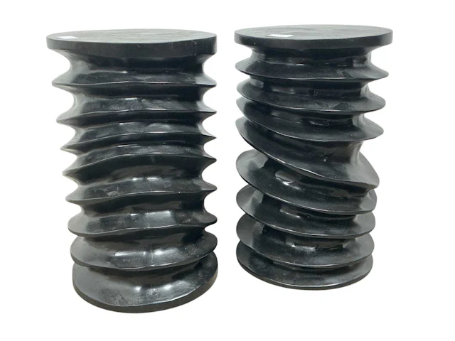 PAIR OF EBONISED OCCASIONAL TABLES LATE 20TH CENTURY