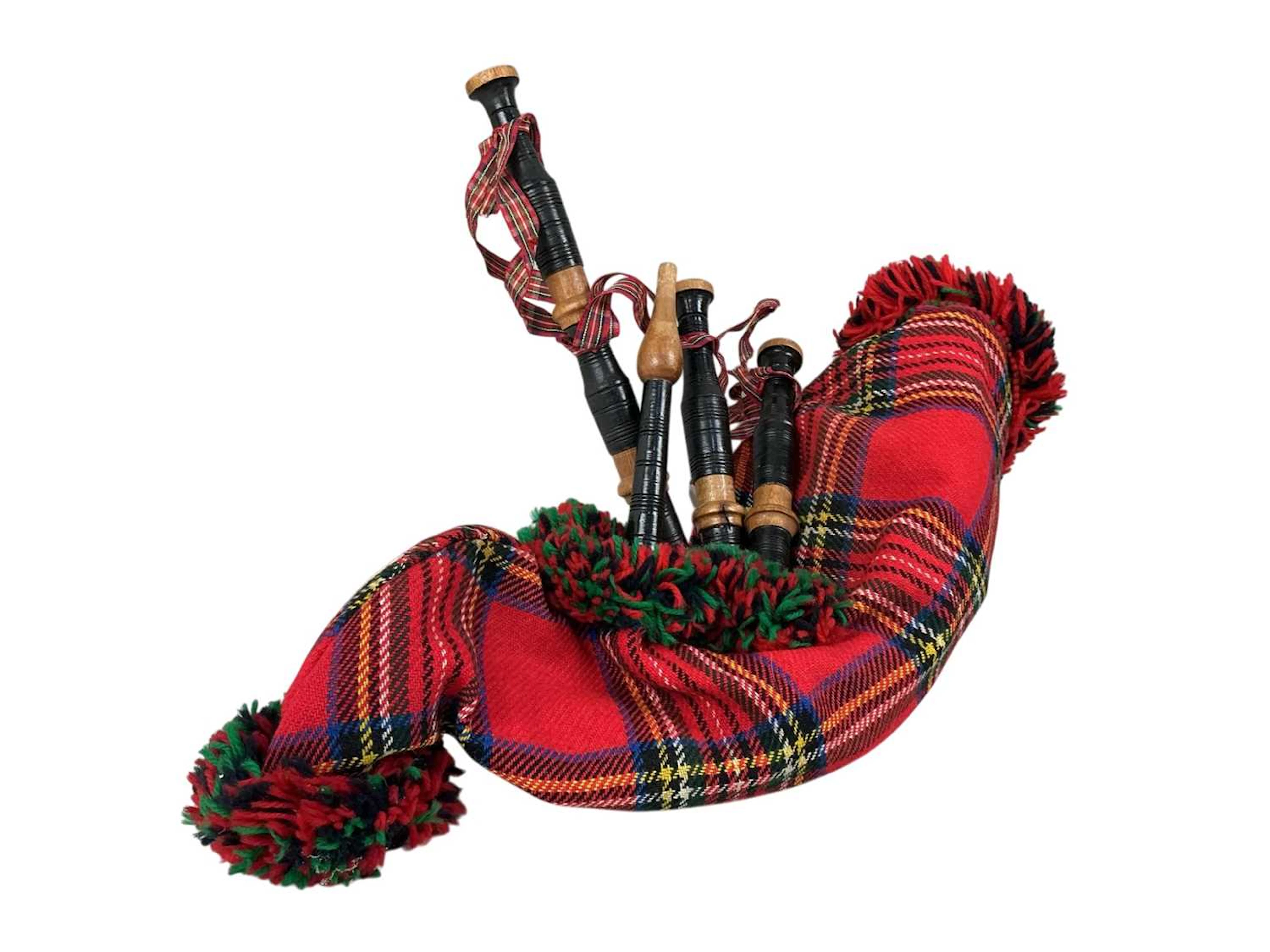 SET OF TOY BAGPIPES, LATE 20TH CENTURY AND OTHER ITEMS