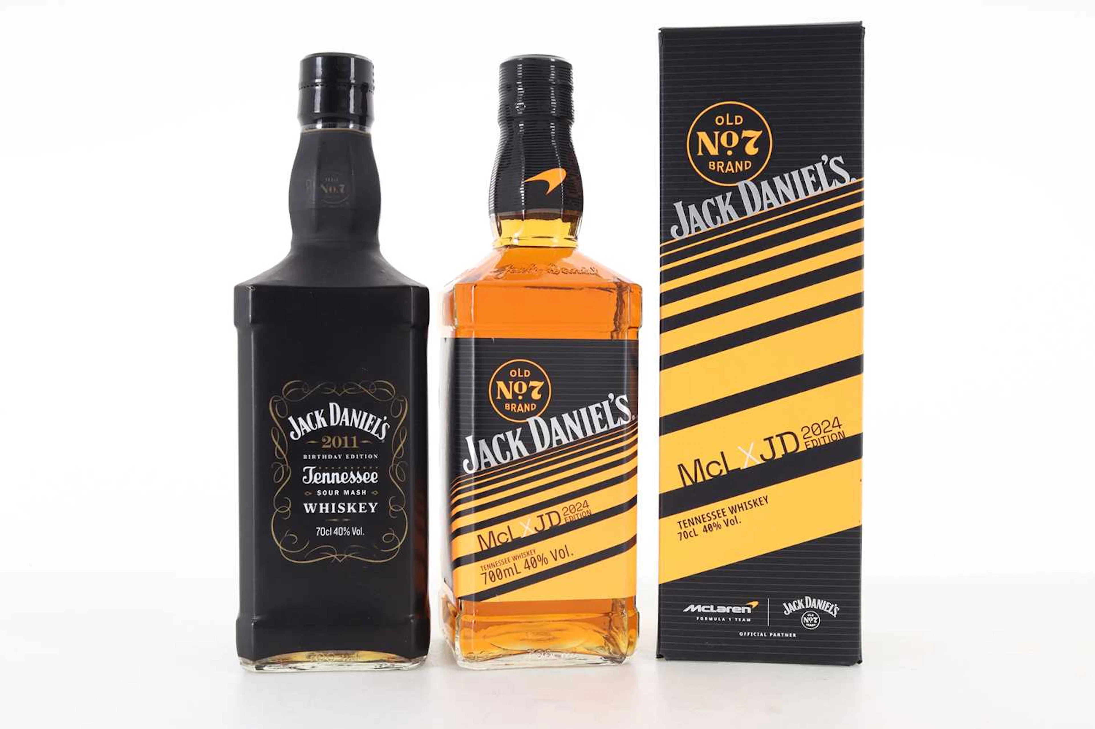 JACK DANIEL'S BIRTHDAY EDITION 2011 AND MCLAREN 2024 EDITION TENNESSEE WHISKEY