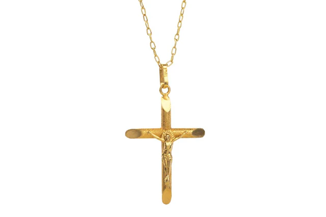 TWO GOLD NECKLACES LATE 20TH CENTURY
