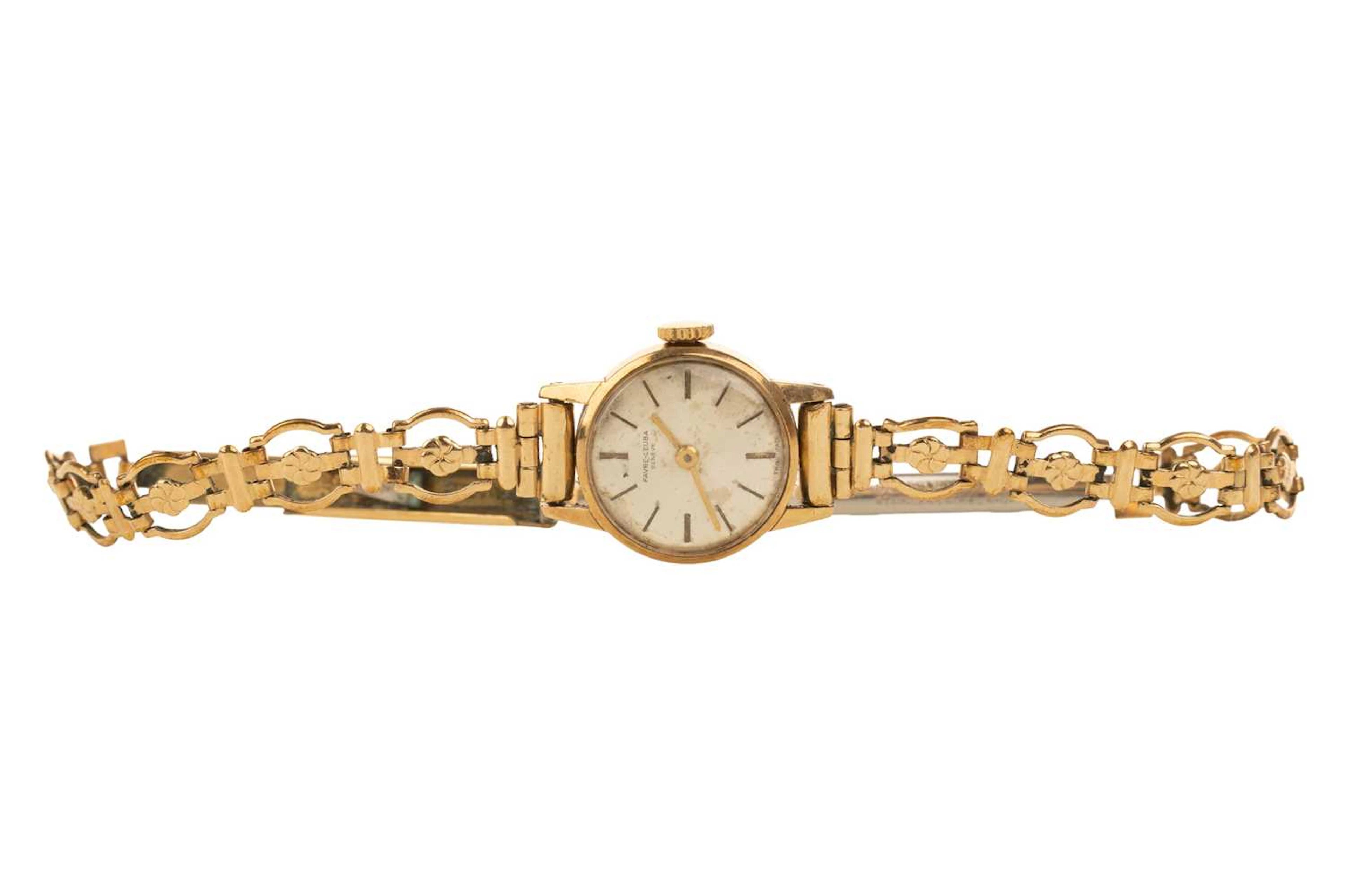 FAVRE - LEUBA NINE CARAT GOLD CASED MANUAL WIND WRIST WATCH