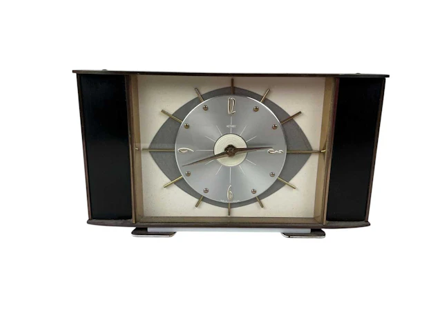 RETRO MANTEL CLOCK BY METAMEC, MID 20TH CENTURY AND ANOTHER CLOCK