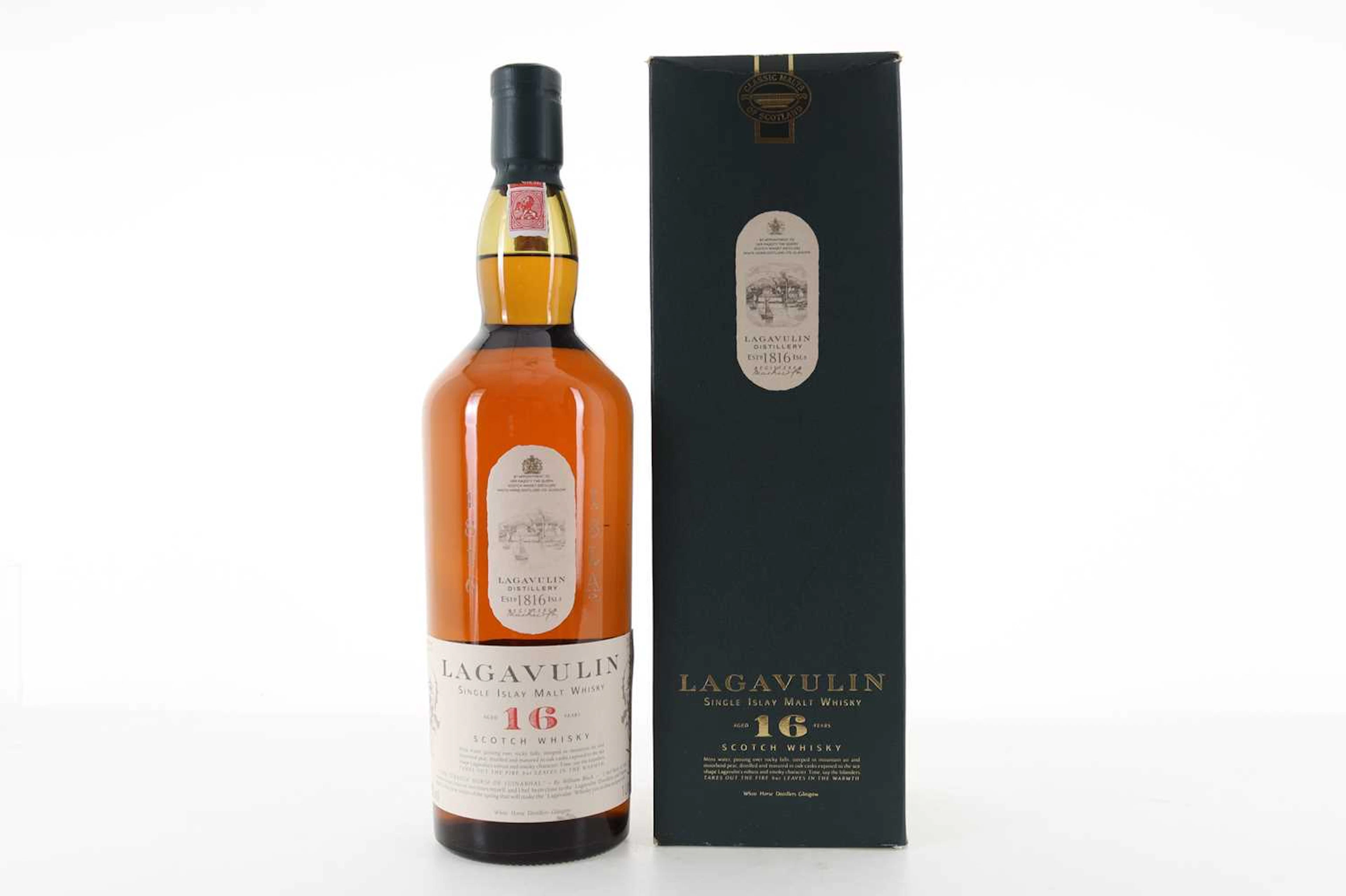 LAGAVULIN 16 YEAR OLD WHITE HORSE 1L ISLAY SINGLE MALT