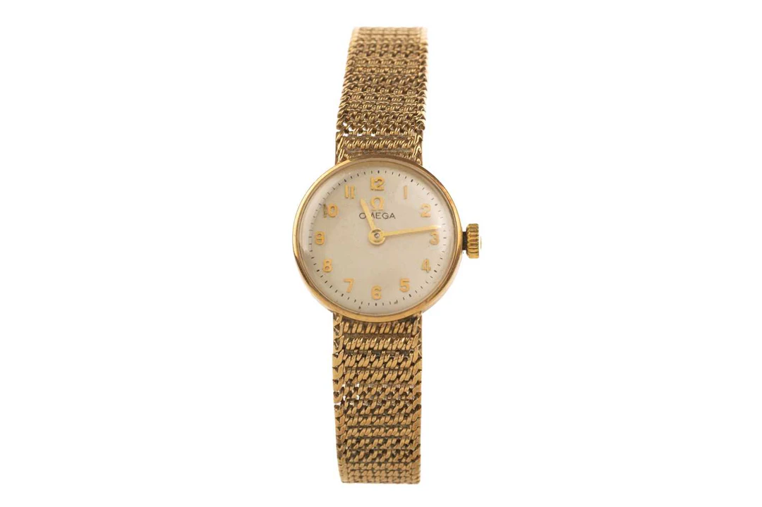 OMEGA NINE CARAT GOLD MANUAL WIND WRIST WATCH