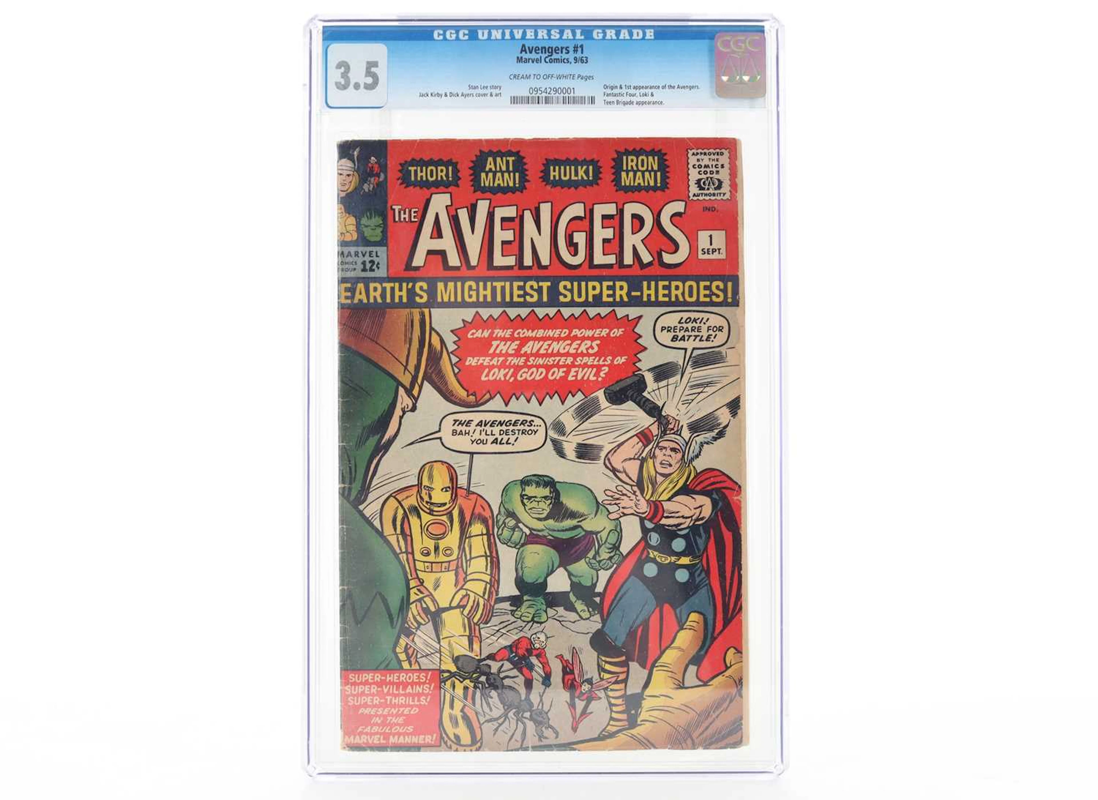 MARVEL- THE AVENGERS #1, CGC 3.5 1963