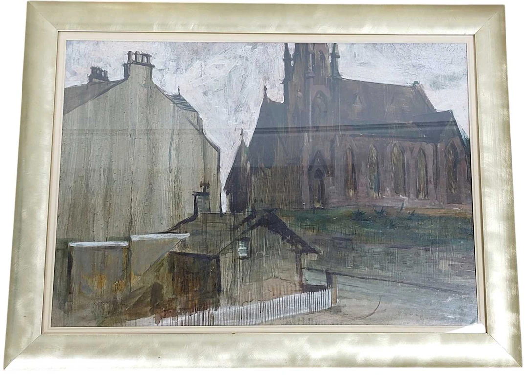 * IAN HUTCHISON (SCOTTISH fl. 1956 - 1957) GORGEOUSLY GOTHIC, LENZIE