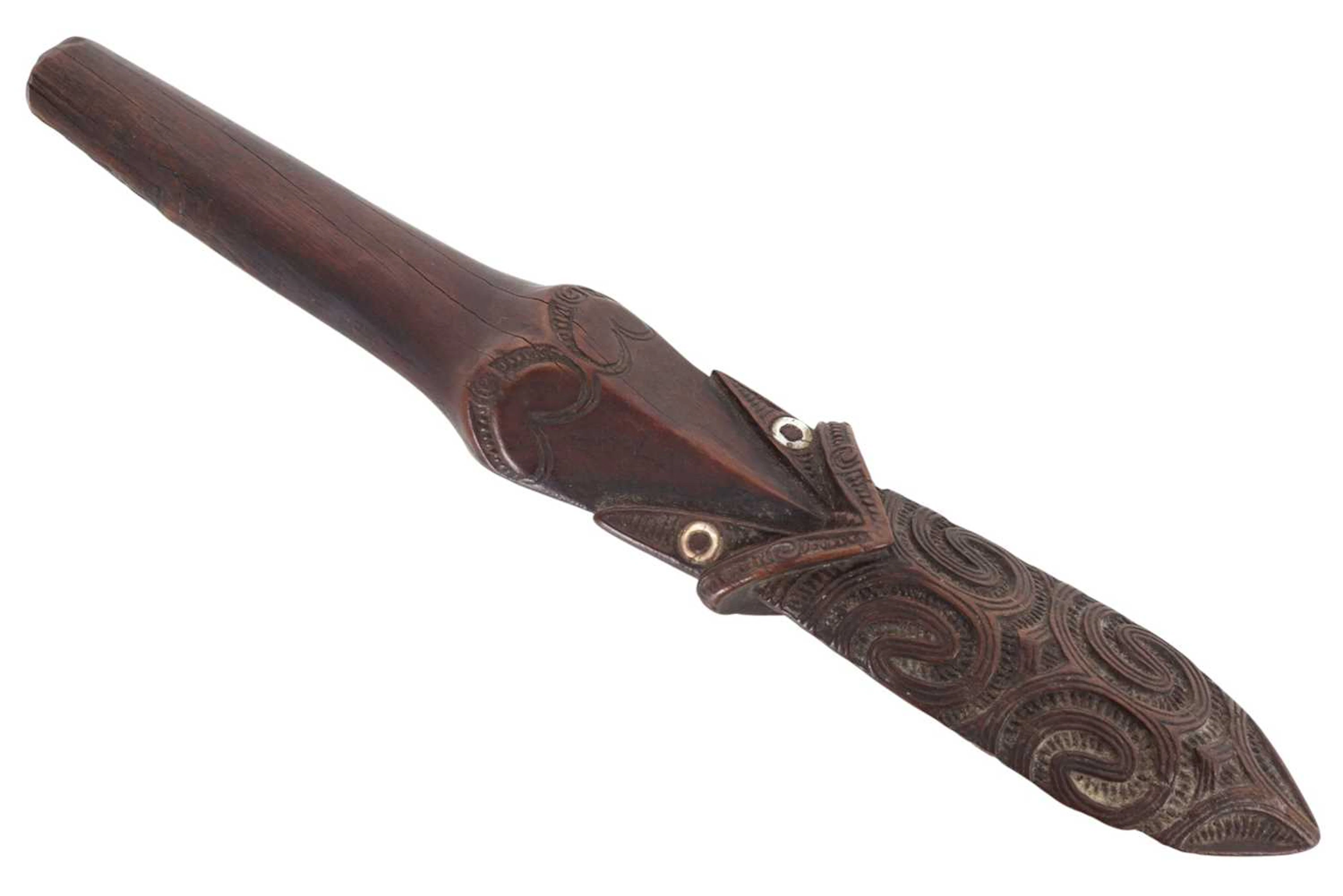 MAORI HARDWOOD MINIATURE TAIMA EARLY 20TH CENTURY