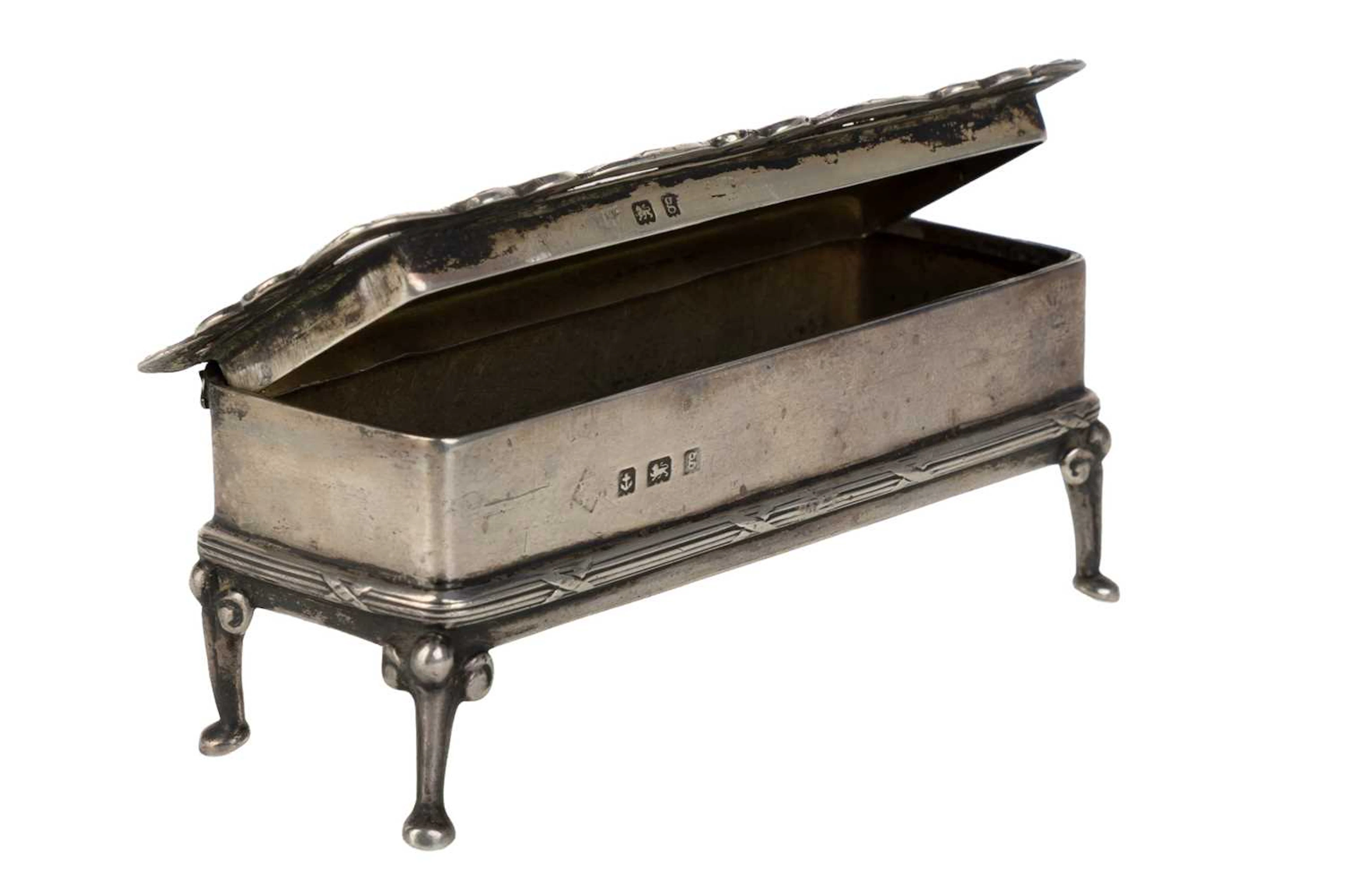 EDWARD VII SILVER SNUFF BOX BIRMINGHAM 1906