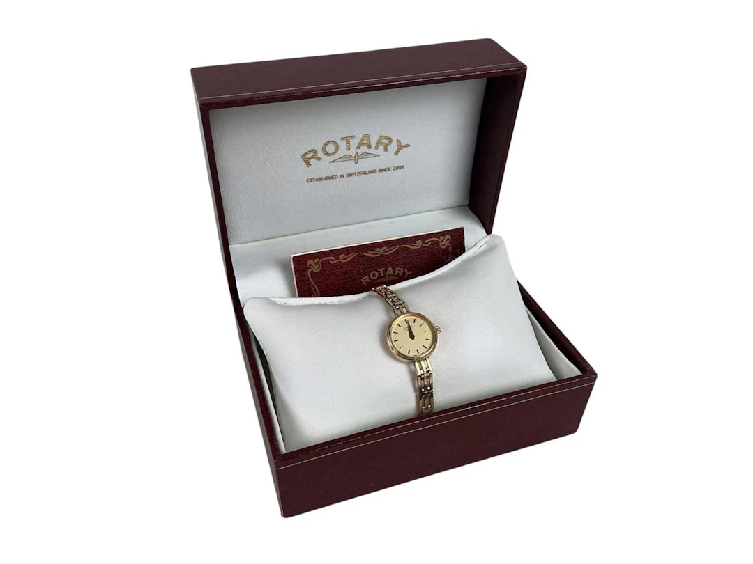 ROTARY LADY'S GOLD WRIST WATCH LATE 20TH CENTURY