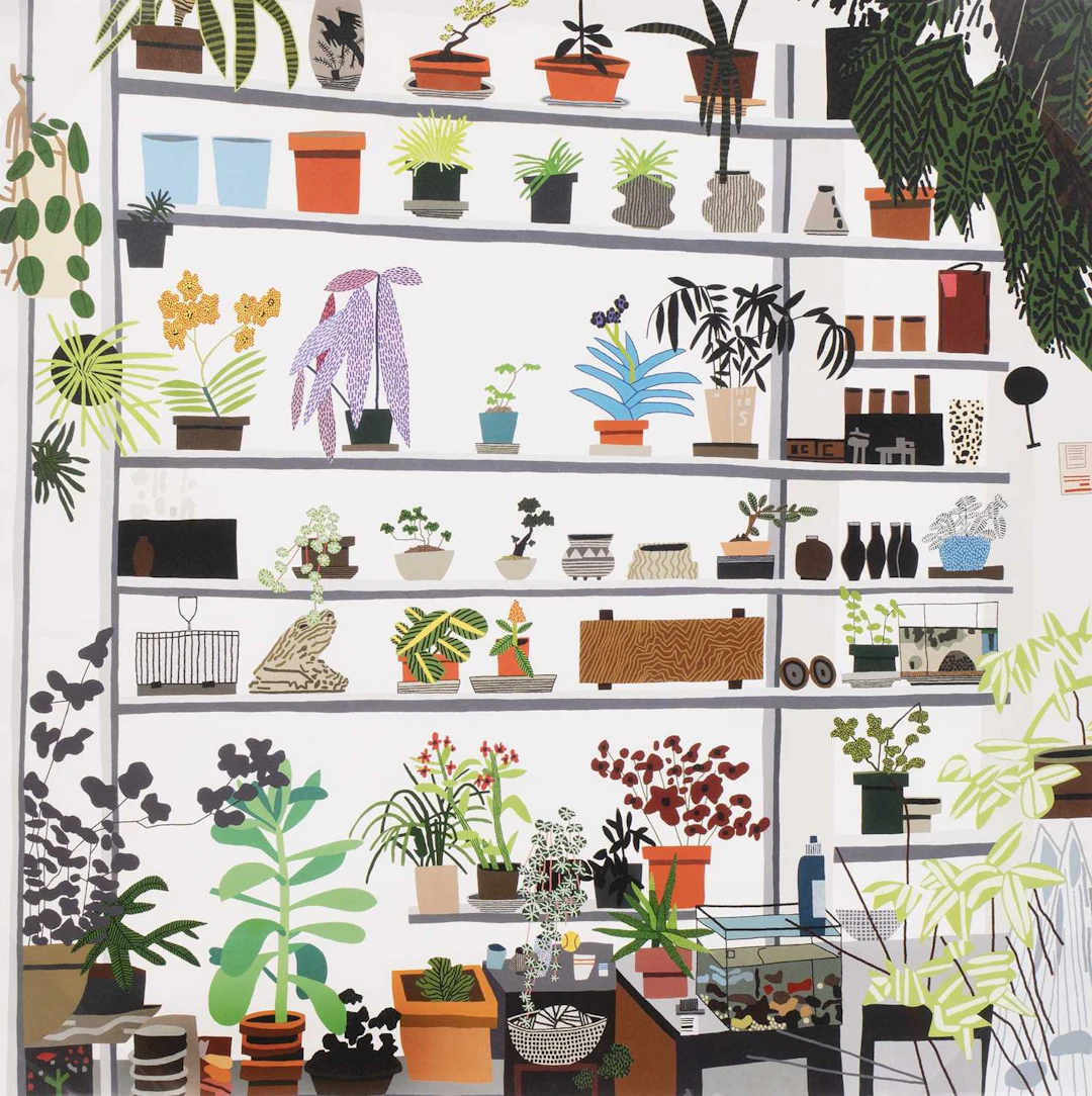 JONAS WOOD LARGE SHELF STILL LIFE, 2017