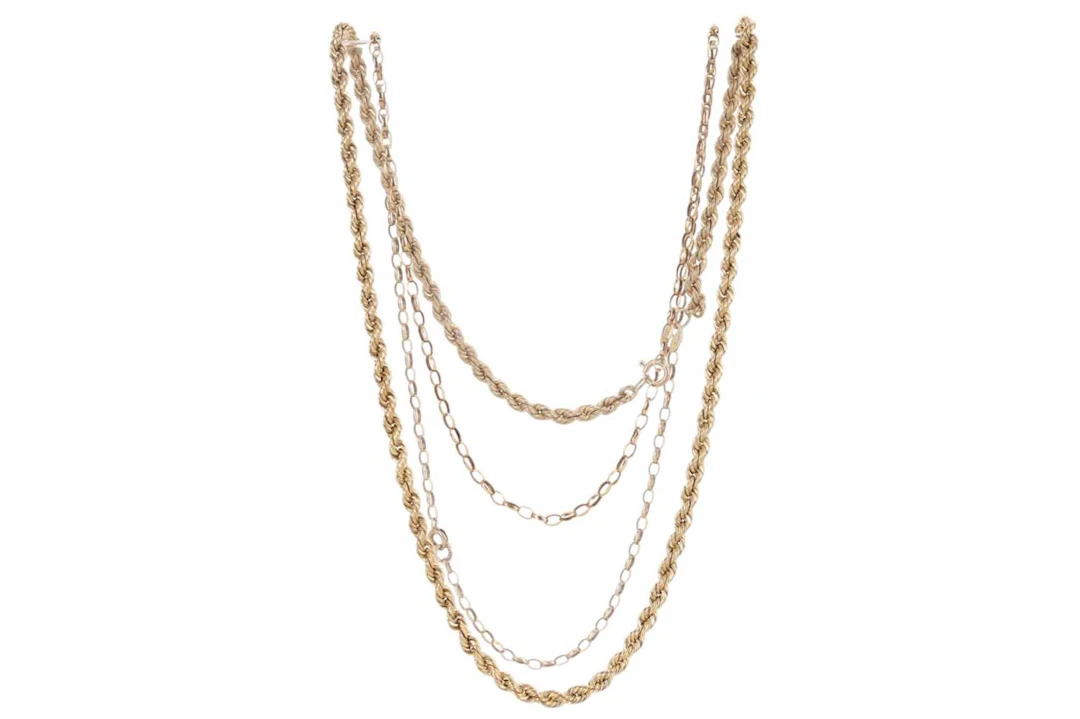 TWO GOLD NECKCHAINS EARLY/MID 20TH CENTURY