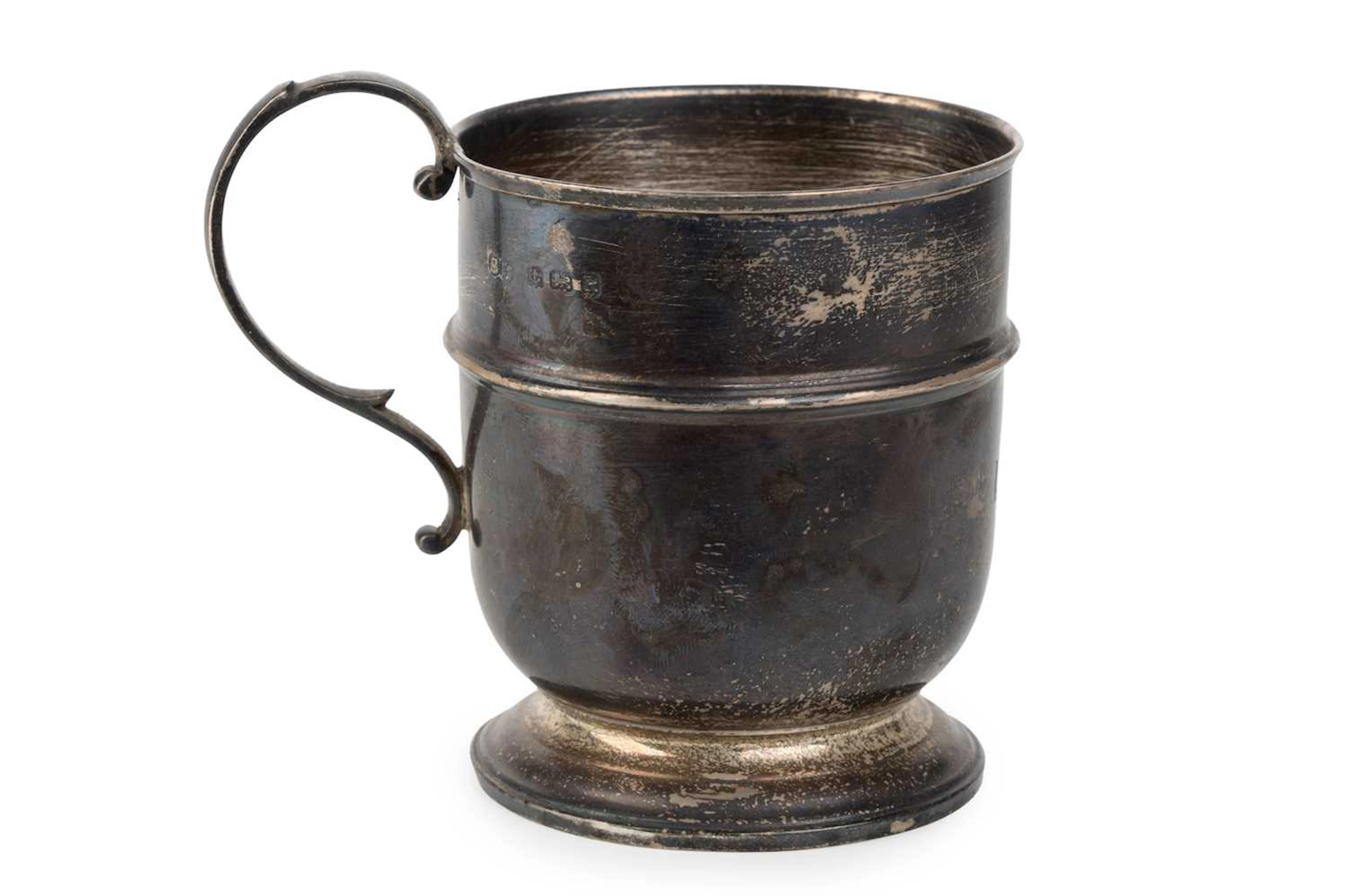 GEORGE VI SILVER CHRISTENING MUG MAKER WILLIAM SUCKLING, BIRMINGHAM 1941