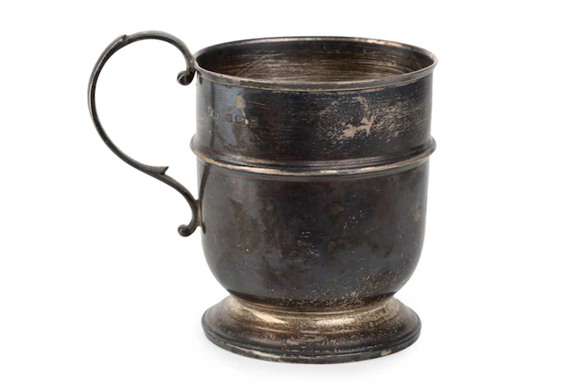 GEORGE VI SILVER CHRISTENING MUG MAKER WILLIAM SUCKLING, BIRMINGHAM 1941