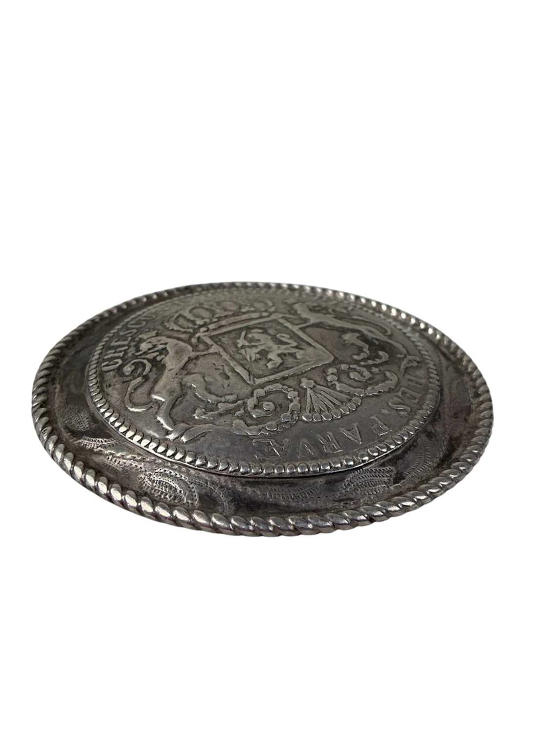 DUTCH SILVER ARMORIAL BROOCH MID/LATE 19TH CENTURY