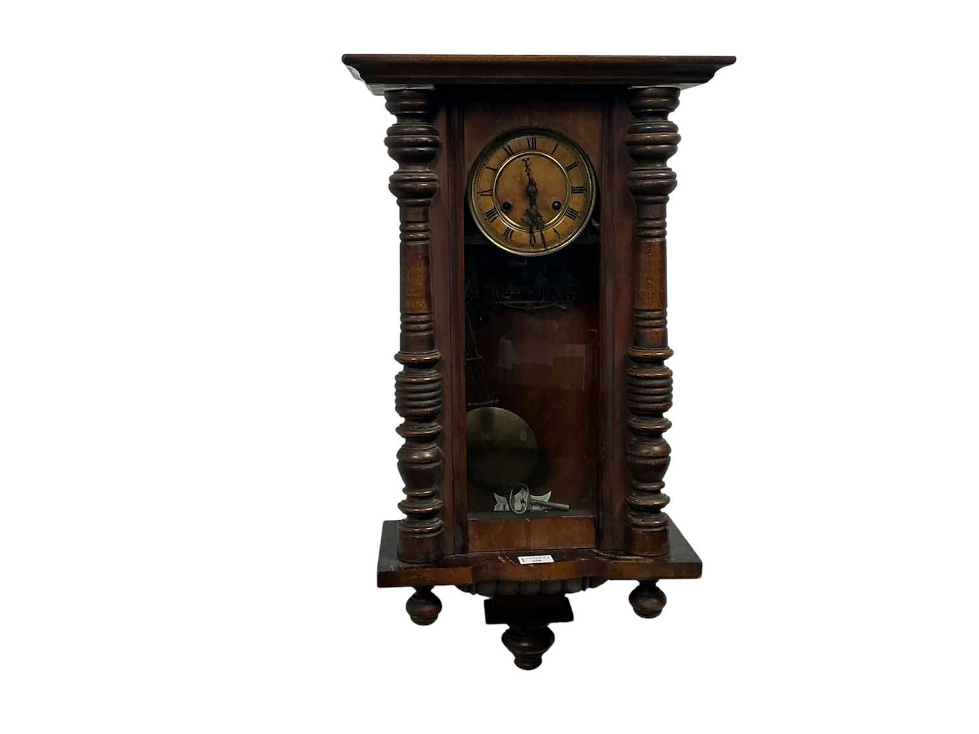 GERMAN WALL CLOCK LATE 19TH CENTURY