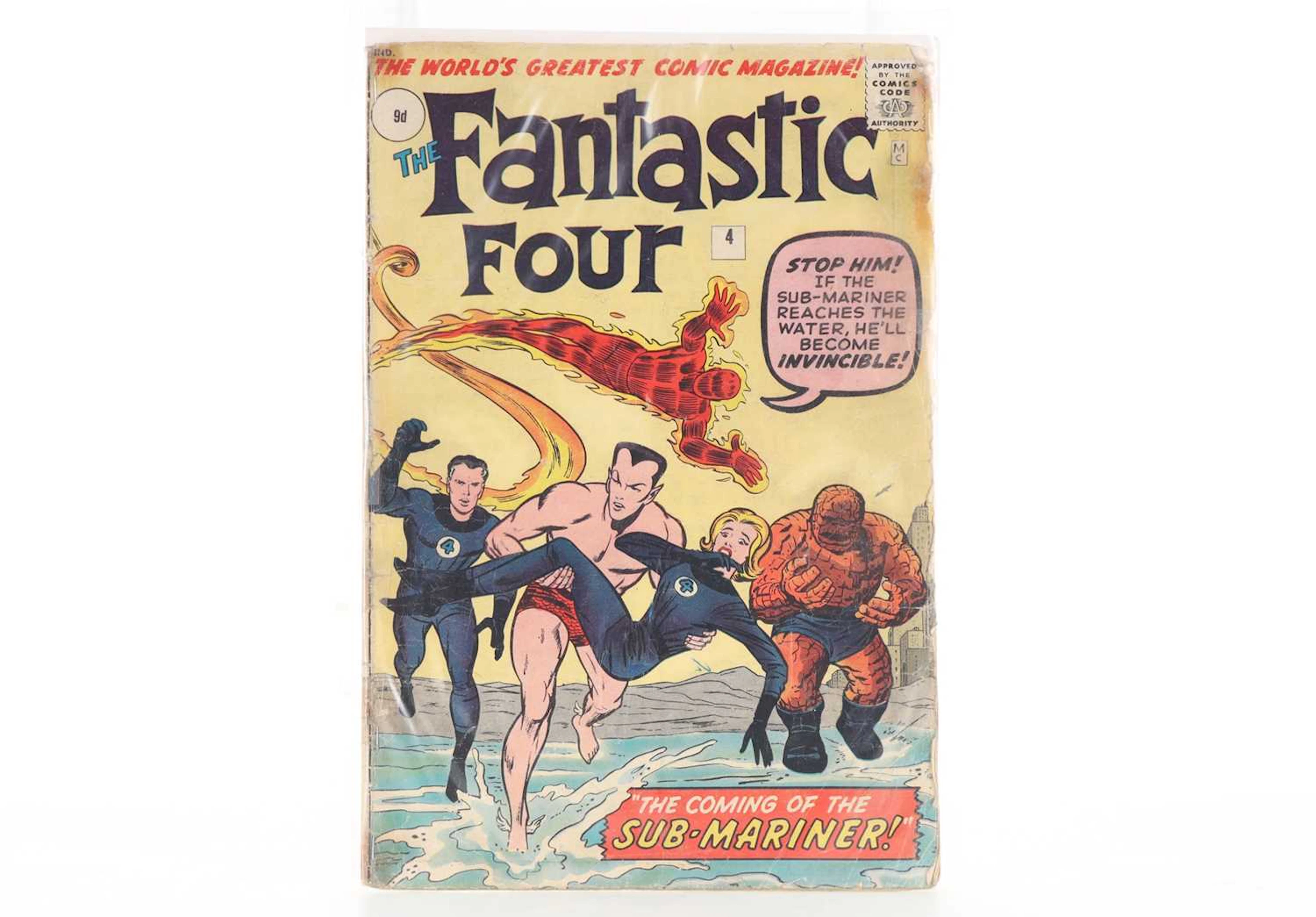 MARVEL THE FANTASTIC FOUR #4, (FIRST SILVER AGE APPEARANCE OF NAMOR