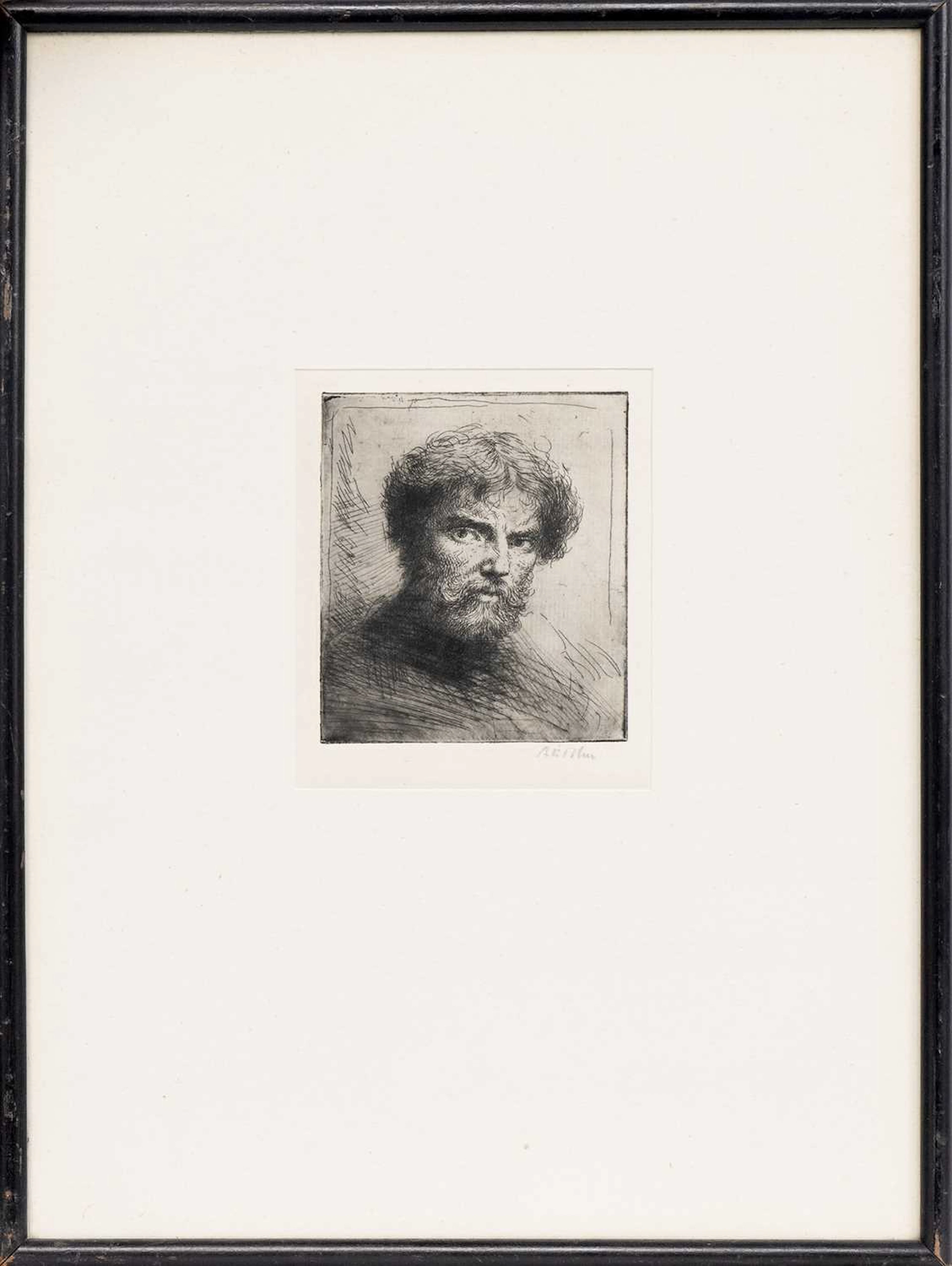 * AUGUSTUS EDWIN JOHN RA (WELSH 1878 - 1961) SELF PORTRAIT, HEAD AND SHOULDERS