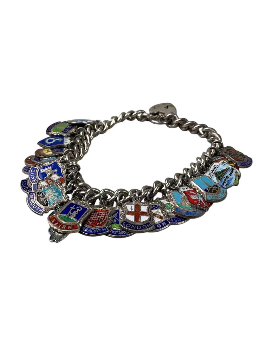 SILVER CHARM BRACELET, EARLY/MID 20TH CENTURY AND ANOTHER