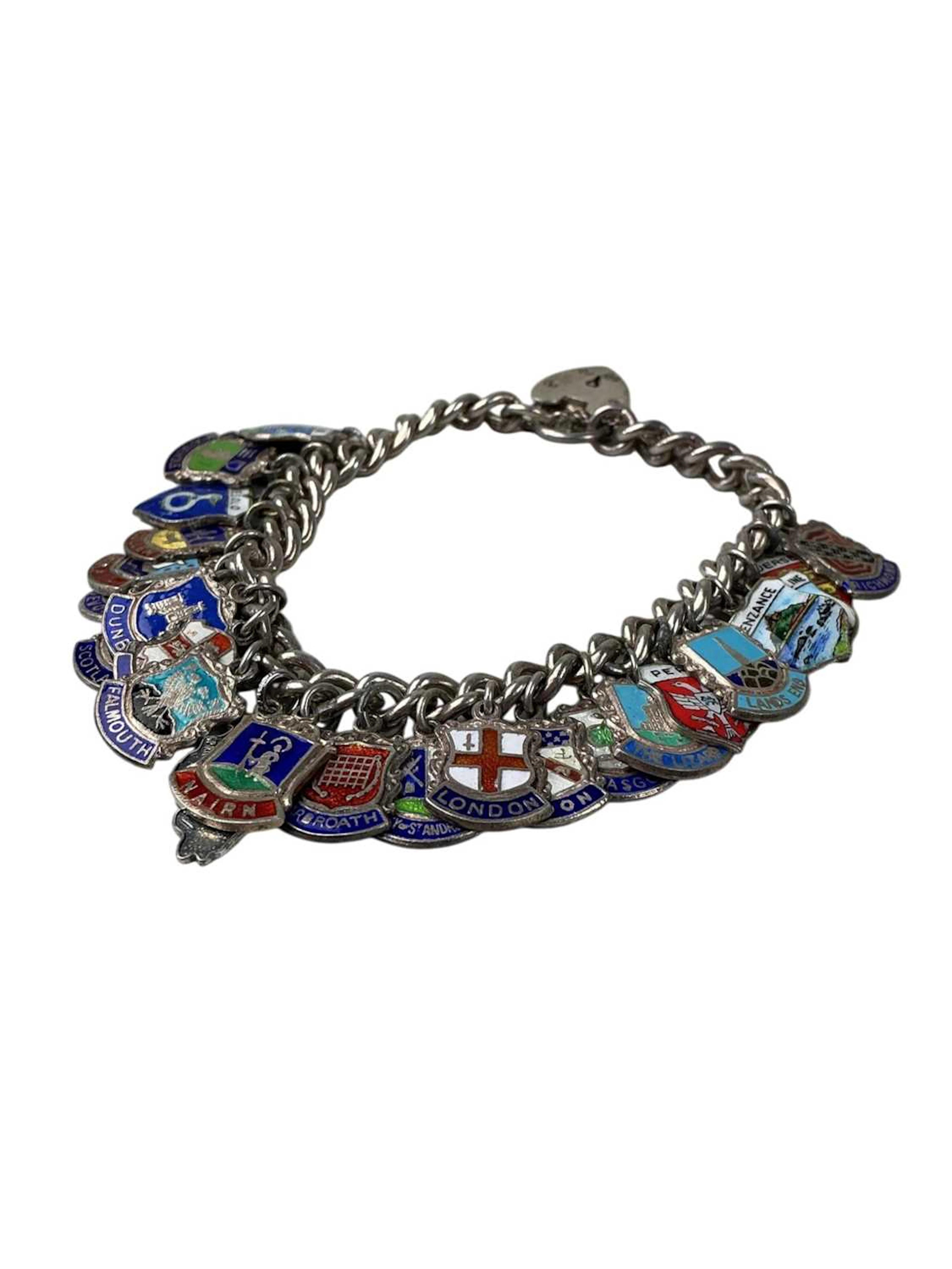 SILVER CHARM BRACELET, EARLY/MID 20TH CENTURY AND ANOTHER