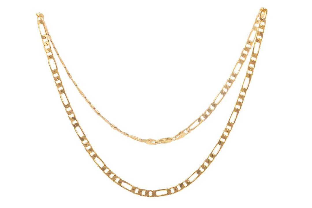 GOLD FIGARO CHAIN LATE 20TH CENTURY
