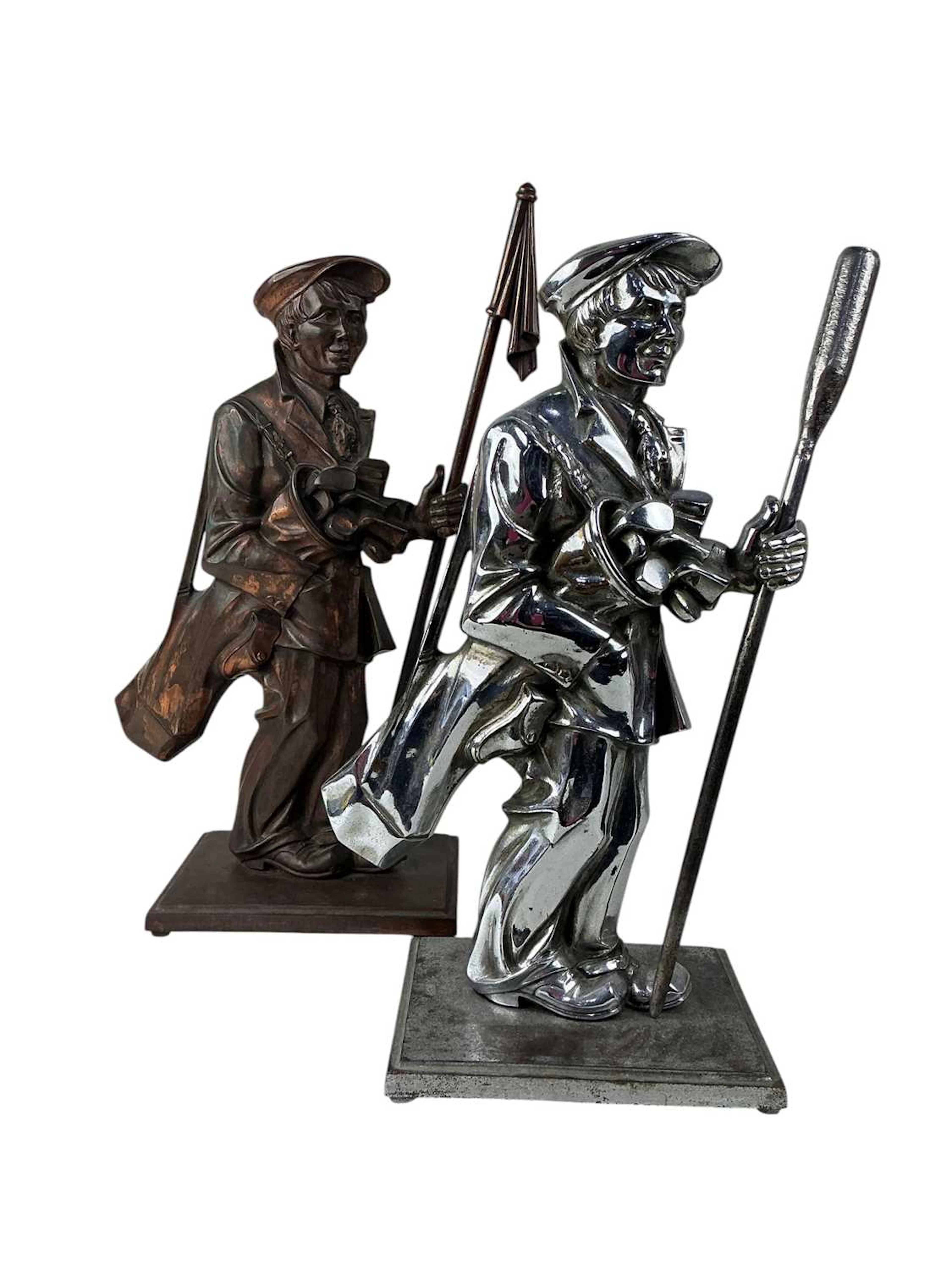 CHROME PLATED GOLF CADDY FIRE COMPANION MID 20TH CENTURY