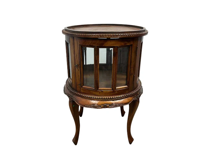 REPRODUCTION MAHOGANY BIJOUTERIE DISPLAY CABINET MID/LATE 20TH CENTURY