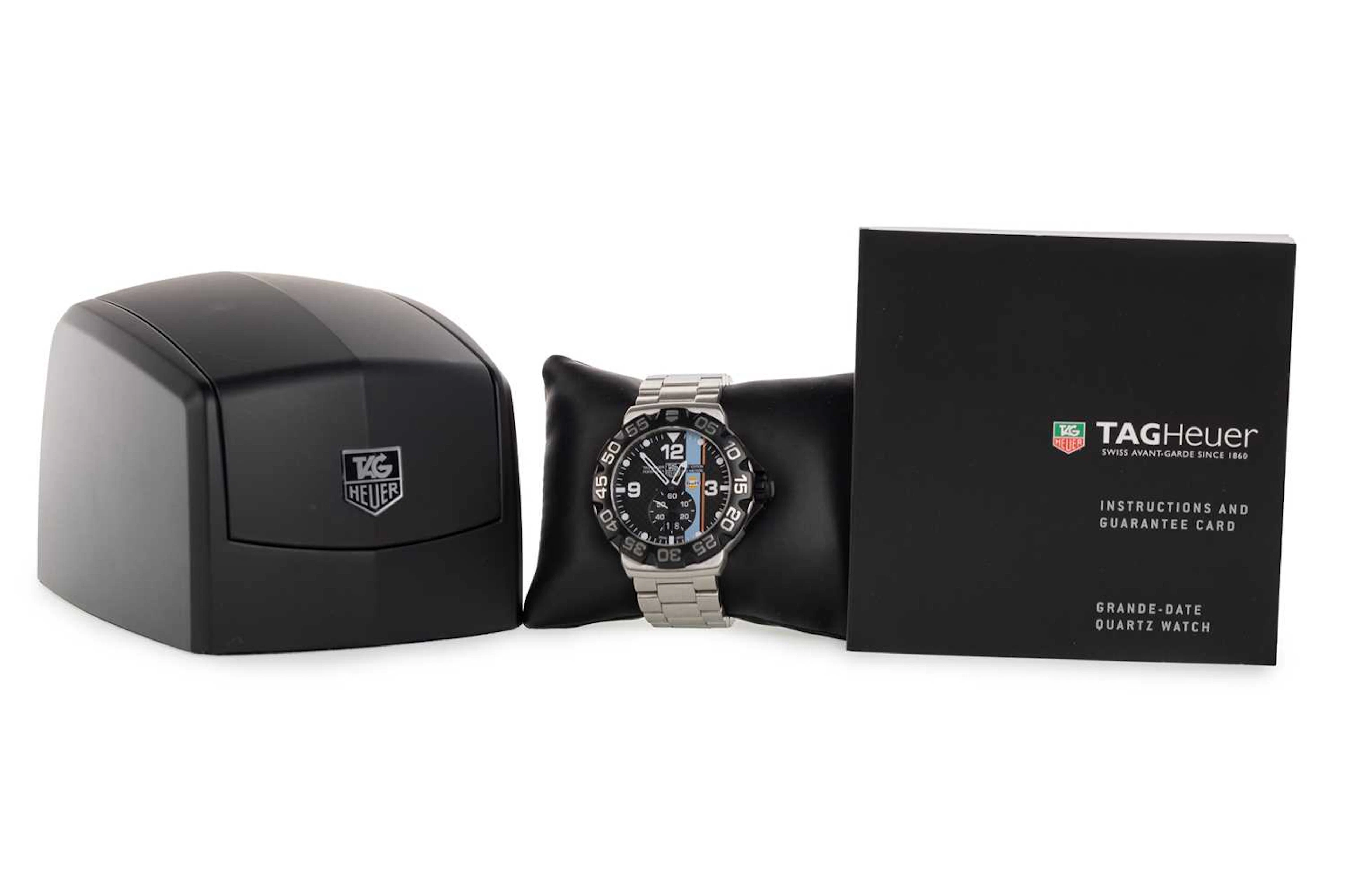 TAG HEUER FORMULA ONE GULF EDITION STAINLESS STEEL QUARTZ WRIST WATCH
