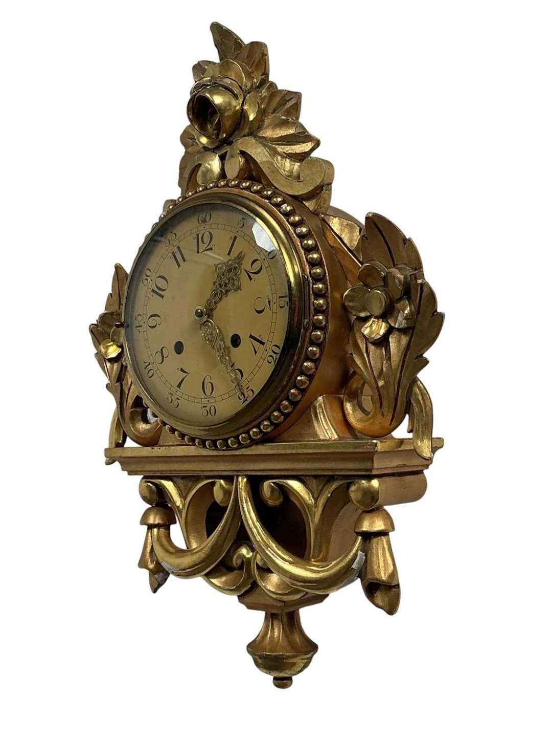 GILTWOOD WALL CLOCK EARLY/MID 20TH CENTURY