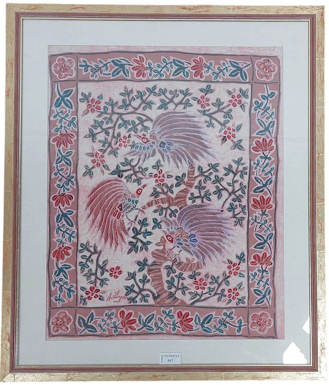 INDONESIAN SILK SCREEN LATE 20TH CENTURY