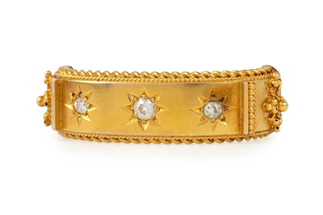 VICTORIAN DIAMOND SET SCARF RING/BROOCH LATE 19TH/EARLY 20TH CENTURY
