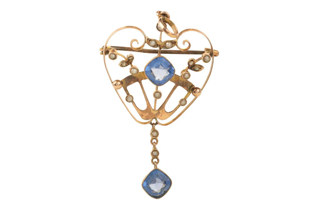 BLUE PASTE AND SEED PEARL HOLBEIN EARLY 20TH CENTURY