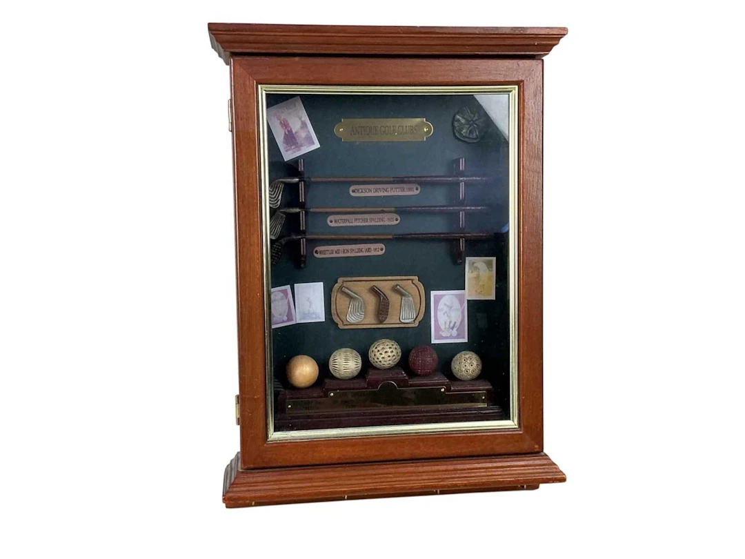 TWO 3D GOLF SHADOW BOX DISPLAYS LATE 20TH CENTURY