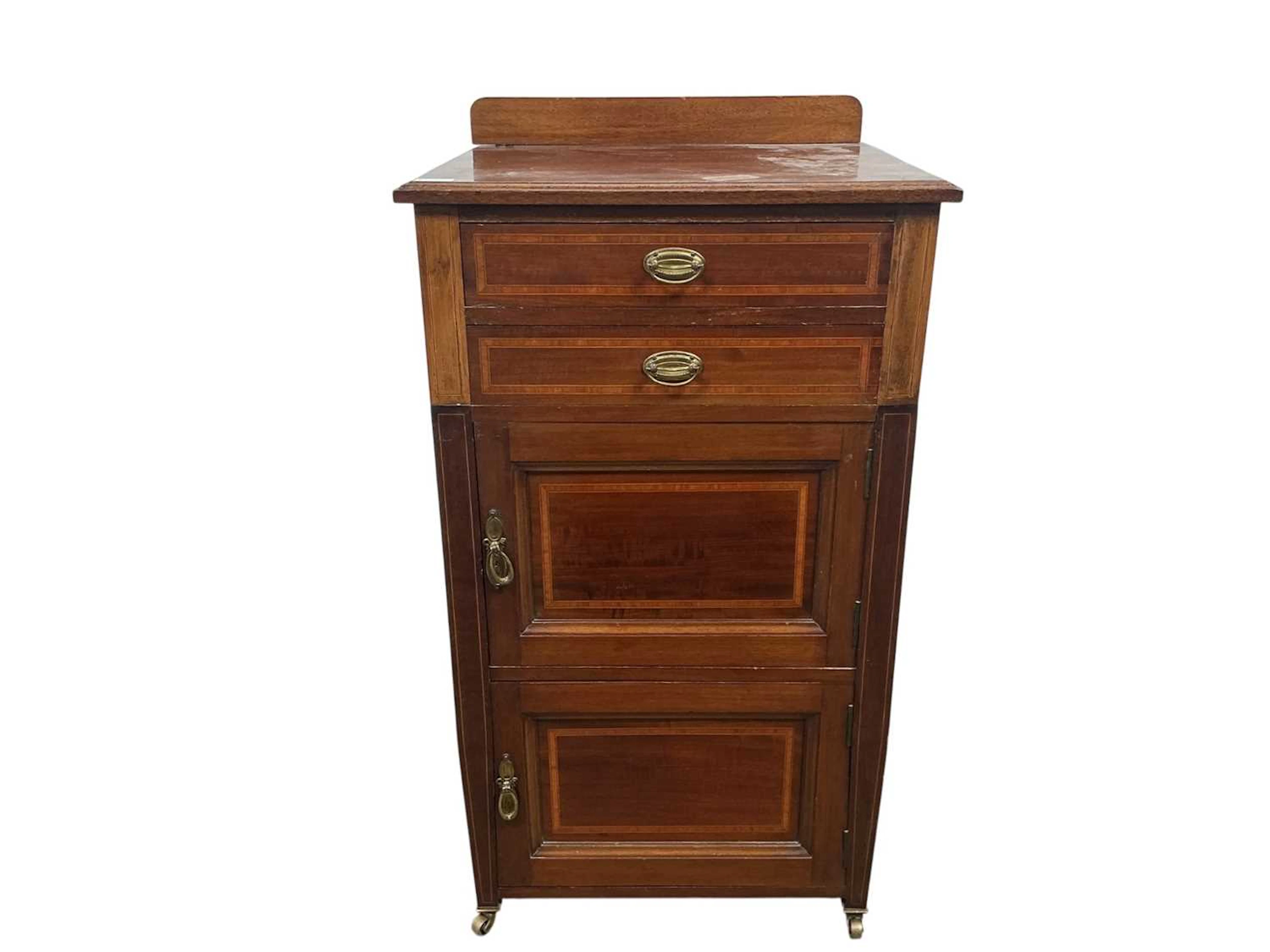 EDWARDIAN MAHOGANY CABINET EARLY 20TH CENTURY