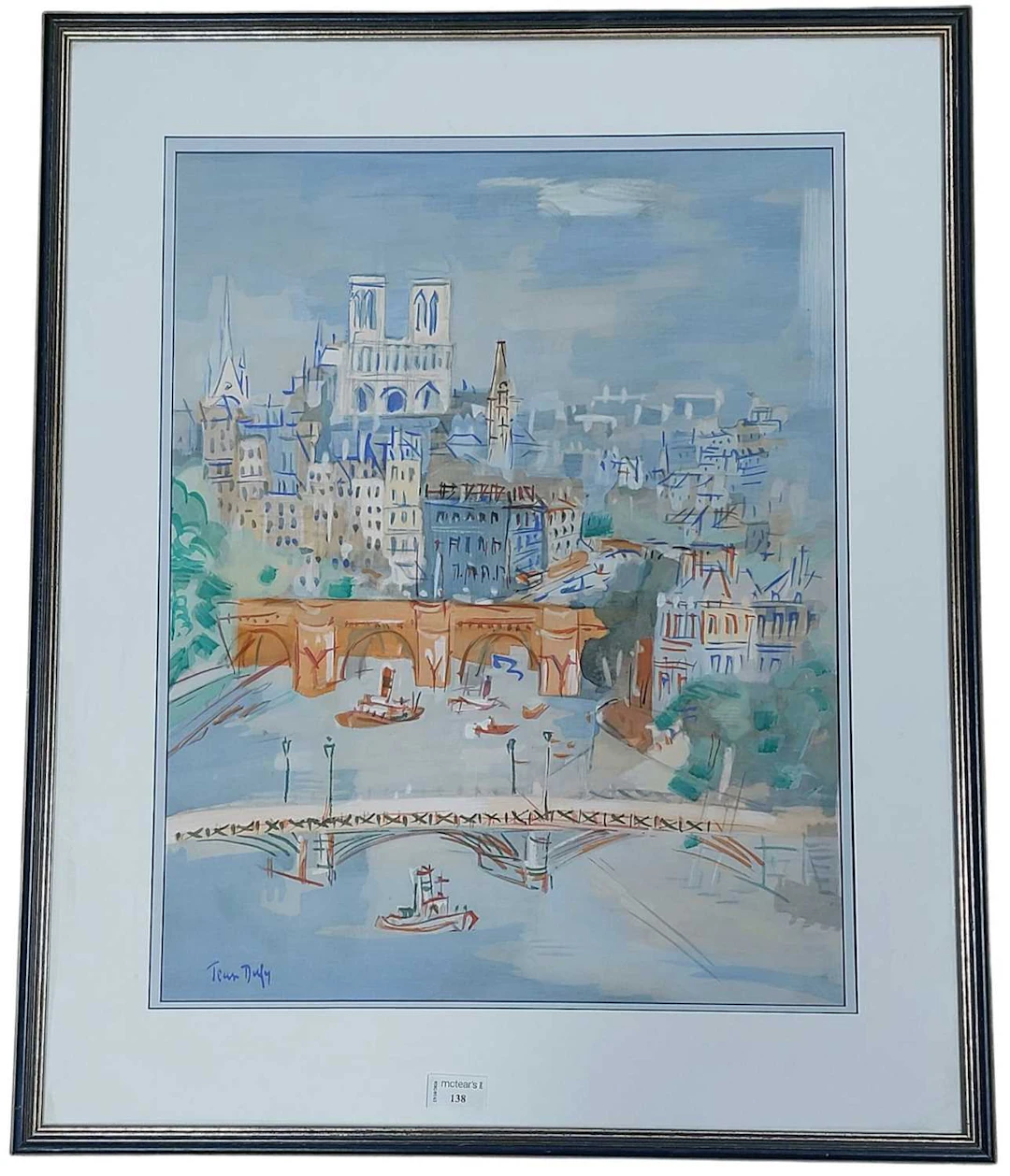 JEAN DUFFY (FRENCH 1888 - 1964) POCHOIR "ISLE DES LA CITE")