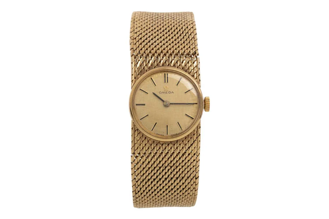 OMEGA NINE CARAT GOLD MANUAL WIND WRIST WATCH
