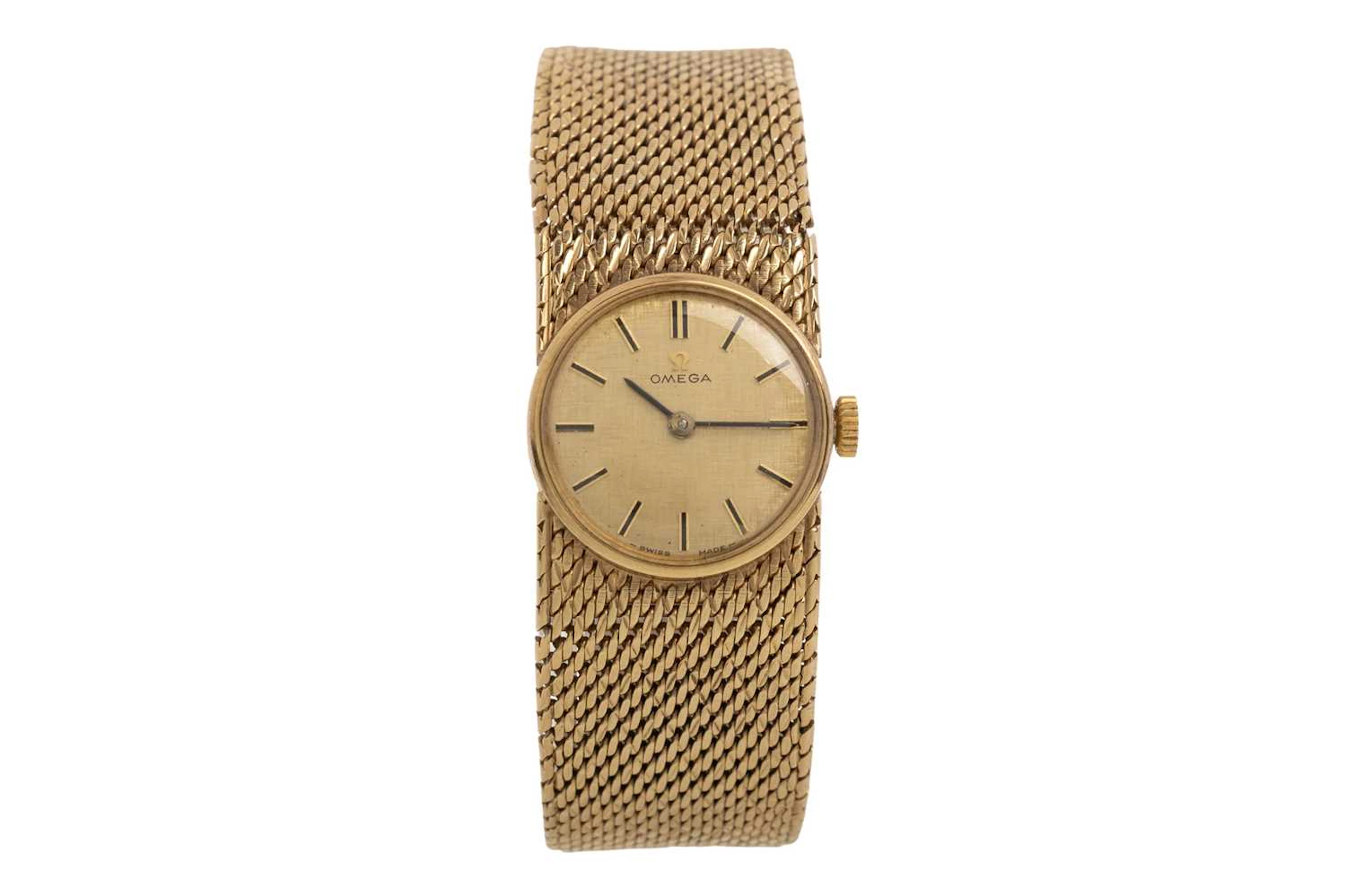OMEGA NINE CARAT GOLD MANUAL WIND WRIST WATCH