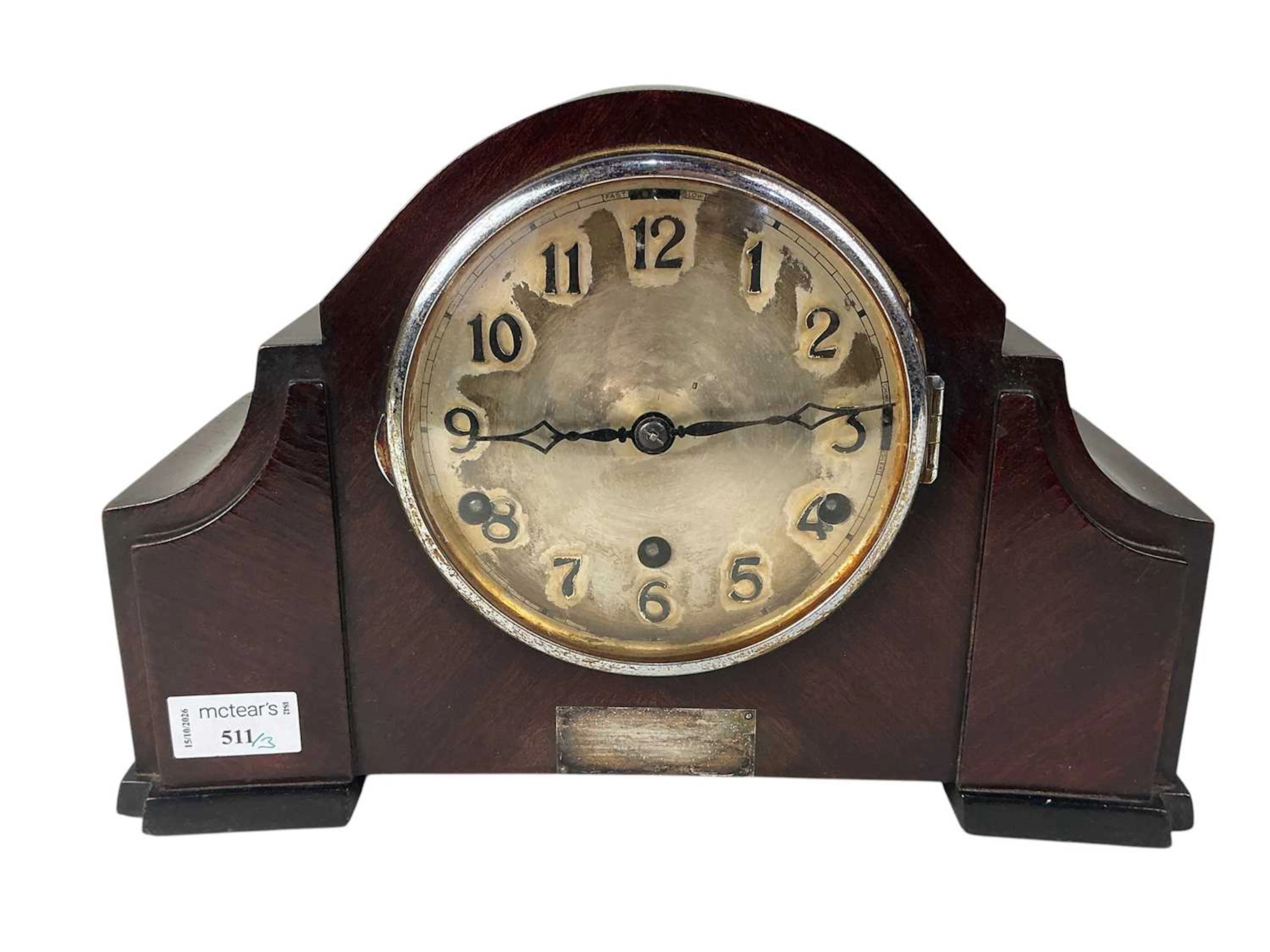 BENTIMA MANTEL CLOCK, MID 20TH CENTURY AND TWO OTHER CLOCKS