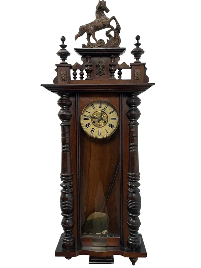 VIENNA WALL CLOCK LATE 19TH/EARLY 20TH CENTURY