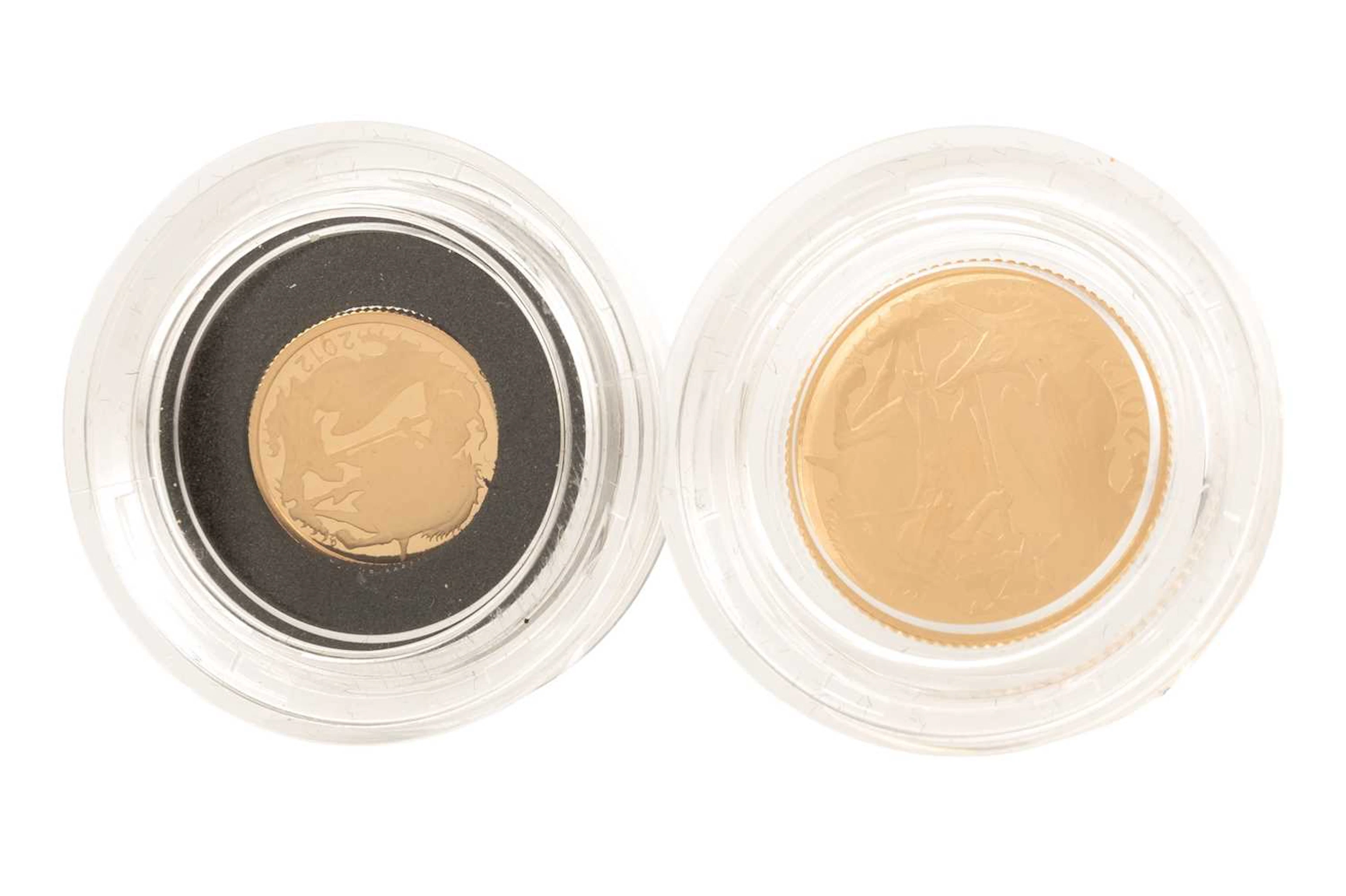 ELIZABETH II - TWO GOLD SOVEREIGNS 2012
